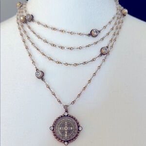 Vintage-Inspired Gold Multi-Layer Necklace